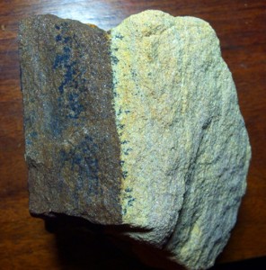 Iron migration in natural sandstone from Pennsylvania.
